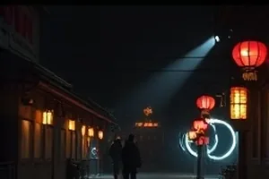《苔原上的信号》画面：雪原深处的天线塔与低垂极光