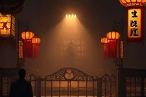 《深蓝折线》画面：潜水灯照射下的水下岩壁与气泡